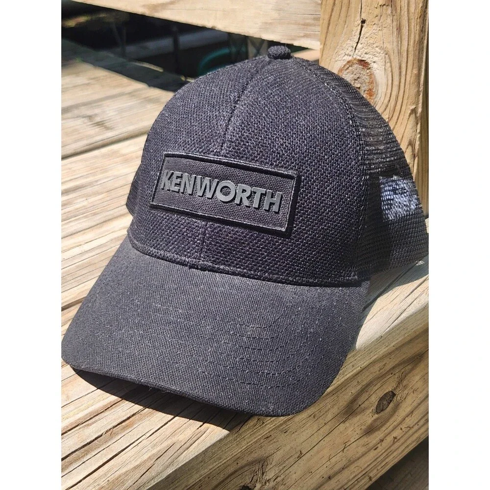 Kenworth KW Trucks Motors Blackout Mesh Snap Back Trucker Cap/Hat